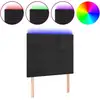 Image de vidaXL Tête de lit LED noir 80x5x118/128 cm velours