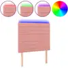 Image de vidaXL Tête de lit LED rose 80x5x118/128 cm velours