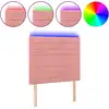 Image de vidaXL Tête de lit LED rose 90x5x118/128 cm velours