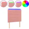 Image de vidaXL Tête de lit LED rose 100x5x118/128 cm velours