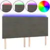 Image de vidaXL Tête de lit LED gris foncé 160x5x118/128 cm velours