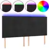 Image de vidaXL Tête de lit LED noir 160x5x118/128 cm velours