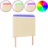 Image de vidaXL Tête de lit LED Crème 80x5x118/128 cm Tissu