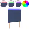 Image de vidaXL Tête de lit LED bleue 90x5x118/128 cm Tissu