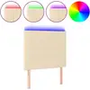 Image de vidaXL Tête de lit LED Crème 100x5x118/128 cm Tissu