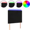 Image de vidaXL Tête de lit LED noir 80x5x118/128 cm velours