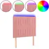 Image de vidaXL Tête de lit LED rose 100x5x118/128 cm velours