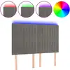 Image de vidaXL Tête de lit LED gris clair 144x5x118/128 cm velours