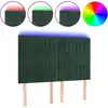 Image de vidaXL Tête de lit LED vert foncé 144x5x118/128 cm velours