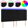 Image de vidaXL LED Tête de lit noir 180x5x118/128 cm velours