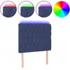 Image de vidaXL Tête de lit LED bleue 100x7x118/128 cm Tissu