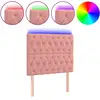 Image de vidaXL Tête de lit LED rose 100x7x118/128 cm velours
