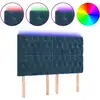 Image de vidaXL Tête de lit LED bleu foncé 160x7x118/128 cm velours