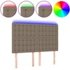 Image de vidaXL Tête de lit LED Taupe 144x5x118/128 cm Tissu
