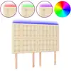 Image de vidaXL Tête de lit LED Crème 144x5x118/128 cm Tissu