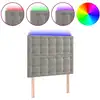 Image de vidaXL Tête de lit LED gris clair 80x5x118/128 cm velours