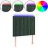Image de vidaXL Tête de lit LED vert foncé 80x5x118/128 cm velours