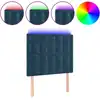 Image de vidaXL Tête de lit LED bleu foncé 90x5x118/128 cm velours