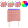 Image de vidaXL Tête de lit LED rose 100x5x118/128 cm velours