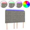 Image de vidaXL Tête de lit LED gris clair 144x5x118/128 cm velours