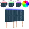 Image de vidaXL Tête de lit LED bleu foncé 144x5x118/128 cm velours