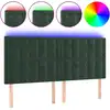 Image de vidaXL Tête de lit LED vert foncé 180x5x118/128 cm velours