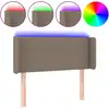 Image de vidaXL Tête de lit LED Taupe 83x16x78/88 cm Tissu