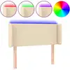 Image de vidaXL Tête de lit LED Crème 83x16x78/88 cm Tissu
