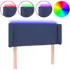Image de vidaXL Tête de lit LED bleue 103x16x78/88 cm Tissu