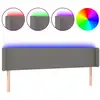 Image de vidaXL Tête de lit LED gris foncé 163x16x78/88 cm Tissu
