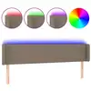 Image de vidaXL Tête de lit LED Taupe 163x16x78/88 cm Tissu