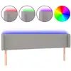 Image de vidaXL Tête de lit LED gris clair 183x16x78/88 cm Tissu