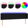 Image de vidaXL Tête de lit LED noir 203x16x78/88 cm Tissu