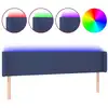 Image de vidaXL Tête de lit LED bleue 203x16x78/88 cm Tissu