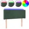 Image de vidaXL Tête de lit LED vert foncé 103x16x78/88 cm velours