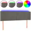 Image de vidaXL Tête de lit LED gris foncé 147x16x78/88 cm velours