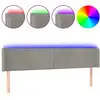 Image de vidaXL Tête de lit LED gris clair 183x16x78/88 cm velours
