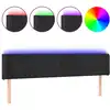 Image de vidaXL LED Tête de lit noir 183x16x78/88 cm velours