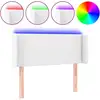 Image de vidaXL Tête de lit LED blanc 83x16x78/88 cm similicuir