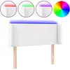 Image de vidaXL Tête de lit LED blanc 93x16x78/88 cm similicuir