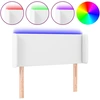 Image de vidaXL Tête de lit LED blanc 103x16x78/88 cm similicuir
