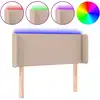Image de vidaXL Tête de lit LED cappuccino brun 103x16x78/88 cm similicuir