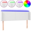 Image de vidaXL Tête de lit LED blanc 147x16x78/88 cm similicuir