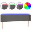 Image de vidaXL Tête de lit LED Gris 183x16x78/88 cm Similicuir
