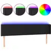 Image de vidaXL Tête de lit LED noir 203x16x78/88 cm similicuir