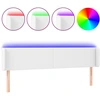 Image de vidaXL Tête de lit LED blanc 203x16x78/88 cm similicuir