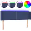 Image de vidaXL Tête de lit LED bleue 147x16x78/88 cm Tissu