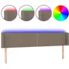 Image de vidaXL Tête de lit LED Taupe 183x16x78/88 cm Tissu