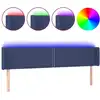 Image de vidaXL Tête de lit LED bleue 183x16x78/88 cm Tissu