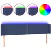 Image de vidaXL Tête de lit LED bleue 203x16x78/88 cm Tissu